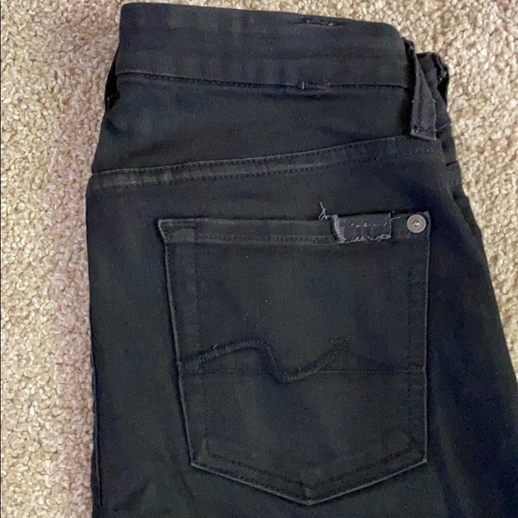 The skinny 7 for mankind black skinny jeans - Picture 2 of 6